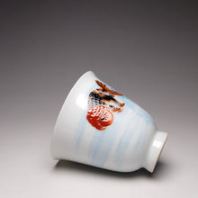 Load image into Gallery viewer, Goldfish Falangcai Porcelain Teacup 珐琅彩江山游金鱼小花神杯 60ml