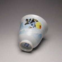 Load image into Gallery viewer, Lionhead Fish Falangcai Porcelain Teacup 珐琅彩江山游金鱼小花神杯 60ml