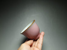 Load image into Gallery viewer, 65ml Tall Taohong Pink Ruyao Teacup 善款汝窑桃红杯