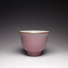 Load image into Gallery viewer, 65ml Tall Taohong Pink Ruyao Teacup 善款汝窑桃红杯