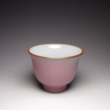 Load image into Gallery viewer, 65ml Tall Taohong Pink Ruyao Teacup 善款汝窑桃红杯
