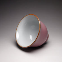 Load image into Gallery viewer, 65ml Tall Taohong Pink Ruyao Teacup 善款汝窑桃红杯