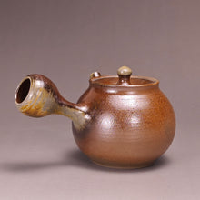 Load image into Gallery viewer, Wood Fired Side Handle Nixing Teapot by Li Wenxin 李文新柴烧坭兴侧把壶 120ml