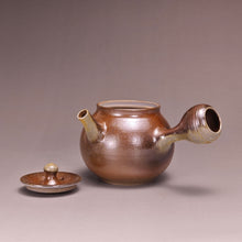 Load image into Gallery viewer, Wood Fired Side Handle Nixing Teapot by Li Wenxin 李文新柴烧坭兴侧把壶 120ml
