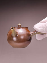 Load image into Gallery viewer, Wood Fired Side Handle Nixing Teapot by Li Wenxin 李文新柴烧坭兴侧把壶 120ml
