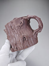 Load image into Gallery viewer, Fully Handmade Dicaoqing Pine Bamboo and Plum Blossom Teapot 全手工底槽清松竹梅树桩 365ml