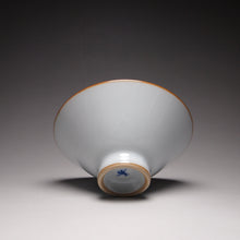 Load image into Gallery viewer, Qinghua Two Fish Moon White Ruyao Teacup 汝窑月白两鱼斗笠杯 70ml