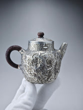 Load image into Gallery viewer, 999 Pure Silver Handmade Wabi-sabi Teapot 刹寂风银壶 165ml