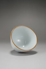 Load image into Gallery viewer, Fencai Hand Painted Peacock Moon White Ruyao Teacup 粉彩孔雀杯 75ml