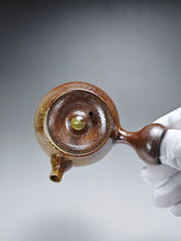 Load image into Gallery viewer, Wood Fired Tall Side Handle Nixing Teapot by Li Wenxin 李文新柴烧坭兴高侧把壶 115ml