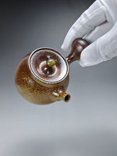Load image into Gallery viewer, Wood Fired Tall Side Handle Nixing Teapot by Li Wenxin 李文新柴烧坭兴高侧把壶 115ml