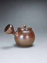 Load image into Gallery viewer, Wood Fired Tall Side Handle Nixing Teapot by Li Wenxin 李文新柴烧坭兴高侧把壶 115ml