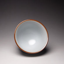 Load image into Gallery viewer, 80ml Moon White Ruyao Flower Goddess Teacup 月白汝窑花神杯