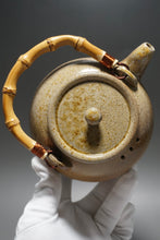 Load image into Gallery viewer, Wood Fired Baiyuduan Yixing Clay Kettle Dark 白玉段柴烧烧水壶 (深) 820ml