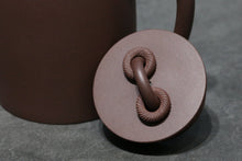 Load image into Gallery viewer, Fully Handmade No.4 Mine Dicaoqing Double Ring Yixing Teapot 全手工黄龙山四号井底槽清壶 300ml