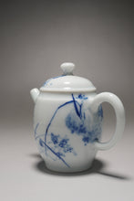 Load image into Gallery viewer, Qinghua Orchid Jingdezhen Fine Porcelain Teapot by Master KuangShi 青花匡石手绘高士壶-兰花 85ml