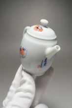 Load image into Gallery viewer, Qinghua Persimmon Jingdezhen Fine Porcelain Teapot by Master KuangShi 青花匡石手绘高士壶-柿子 85ml