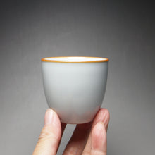 Load image into Gallery viewer, 85ml Moon White Ruyao Hanxiang Teacup 月白汝窑涵香杯