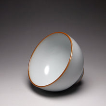 Load image into Gallery viewer, 85ml Moon White Ruyao Goblet Teacup 月白高脚杯