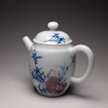 Load image into Gallery viewer, Qinghua Youlihong Bamboo Motif Jingdezhen Porcelain Teapot 青花釉里红高仕壶 85ml