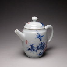Load image into Gallery viewer, Qinghua Youlihong Bamboo Motif Jingdezhen Porcelain Teapot 青花釉里红高仕壶 85ml