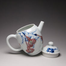 Load image into Gallery viewer, Qinghua Youlihong Gourd Motif Jingdezhen Porcelain Teapot 青花釉里红高仕壶(葫芦) 85ml