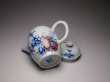Load image into Gallery viewer, Qinghua Youlihong Bamboo Motif Jingdezhen Porcelain Teapot 青花釉里红高仕壶 85ml