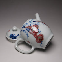 Load image into Gallery viewer, Qinghua Youlihong Gourd Motif Jingdezhen Porcelain Teapot 青花釉里红高仕壶(葫芦) 85ml
