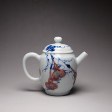 Load image into Gallery viewer, Qinghua Youlihong Gourd Motif Jingdezhen Porcelain Teapot 青花釉里红高仕壶(葫芦) 85ml