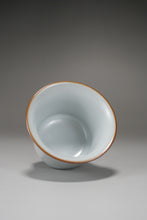 Load image into Gallery viewer, 85ml Moon White Ruyao Horseshoe Teacup 月白汝窑马蹄杯