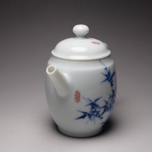 Load image into Gallery viewer, Qinghua Youlihong Bamboo Motif Jingdezhen Porcelain Teapot 青花釉里红高仕壶 85ml