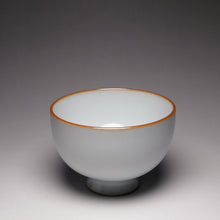 Load image into Gallery viewer, 85ml Moon White Ruyao Goblet Teacup 月白高脚杯