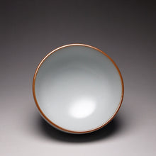 Load image into Gallery viewer, 85ml Moon White Ruyao Goblet Teacup 月白高脚杯