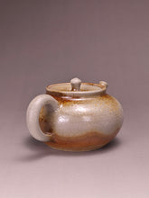 Load image into Gallery viewer, Wood Fired Wide Spout Nixing Teapot with Pale Ash Glaze by Li Wenxin 李文新柴烧坭兴壶 125ml
