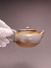 Load image into Gallery viewer, Wood Fired Wide Spout Nixing Teapot with Pale Ash Glaze by Li Wenxin 李文新柴烧坭兴壶 125ml