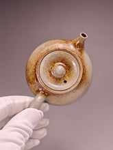 Load image into Gallery viewer, Wood Fired Wide Spout Nixing Teapot with Pale Ash Glaze by Li Wenxin 李文新柴烧坭兴壶 125ml