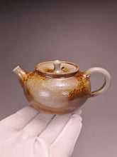 Load image into Gallery viewer, Wood Fired Wide Spout Nixing Teapot with Pale Ash Glaze by Li Wenxin 李文新柴烧坭兴壶 125ml