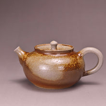 Load image into Gallery viewer, Wood Fired Wide Spout Nixing Teapot with Pale Ash Glaze by Li Wenxin 李文新柴烧坭兴壶 125ml