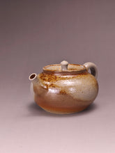 Load image into Gallery viewer, Wood Fired Wide Spout Nixing Teapot with Pale Ash Glaze by Li Wenxin 李文新柴烧坭兴壶 125ml