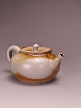 Load image into Gallery viewer, Wood Fired Wide Spout Nixing Teapot with Pale Ash Glaze by Li Wenxin 李文新柴烧坭兴壶 125ml