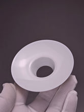 Load image into Gallery viewer, 90ml Little Horseshoe Tianbai Jingdezhen Porcelain Gaiwan with Brown Rim