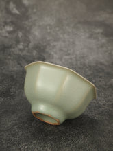 Load image into Gallery viewer, 90ml Renaissance Series Ruyao Octagon Teacup 汝窑复古釉八方杯