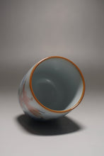 Load image into Gallery viewer, 90ml Qinghua Two Goldfish Moon White Ruyao Teacup 月白青花金鱼杯