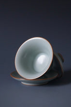 Load image into Gallery viewer, Azure Ruyao Sancai Gaiwan by Shan Kilns 善窑天青汝窑三才盖碗