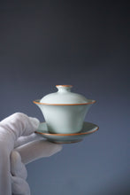 Load image into Gallery viewer, Azure Ruyao Sancai Gaiwan by Shan Kilns 善窑天青汝窑三才盖碗