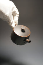 Load image into Gallery viewer, 130ml Dark Bian Hanwa Nixing Teapot by Li Wenxin 李文新坭兴扁汉瓦 (深)