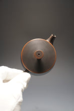 Load image into Gallery viewer, 130ml Dark Bian Hanwa Nixing Teapot by Li Wenxin 李文新坭兴扁汉瓦 (深)