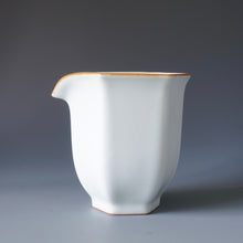 Load image into Gallery viewer, Moon White Ruyao Hexagon Fair Cup by Shan Kilns 善窑月白汝窑六角公道杯 240ml