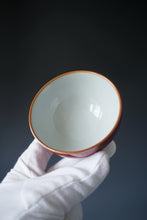 Load image into Gallery viewer, Red Ruyao Chicken Heart Teacup Style 2 by Shan Kilns 善窑汝窑霁红鸡心杯 105ml