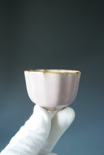 Load image into Gallery viewer, 75ml Pink Ruyao Lobed Teacup by Shan Kilns 善窑粉红汝窑杯